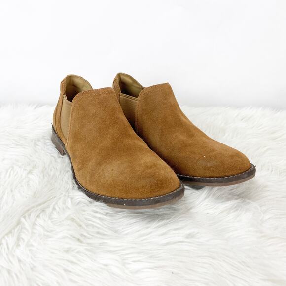 Clarks Shoes - Clarks Collection 8.5 M Womens Brown Suede Chelsea Short Ankle Booties Boots